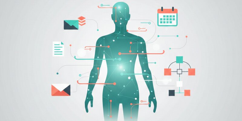 Visual representation of a Digital Employee - an AI worker integrated into your business systems