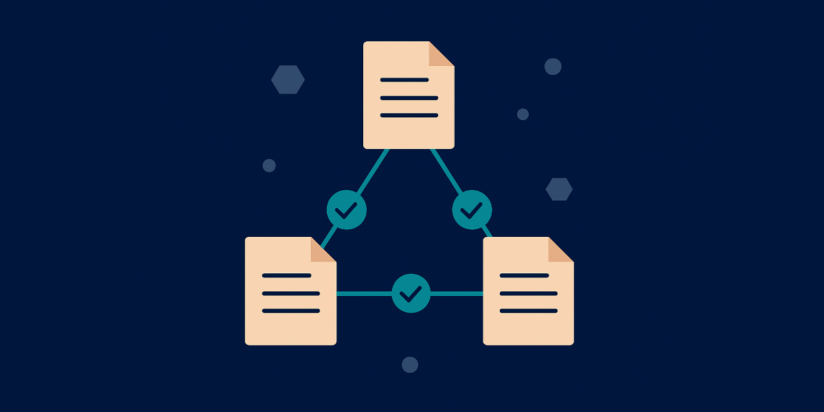 Visual representation of AI policy framework - interconnected governance documents forming a protective network